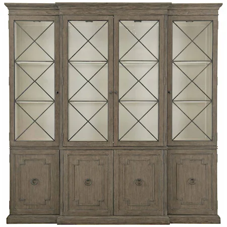Transitional 8-Door China Cabinet
